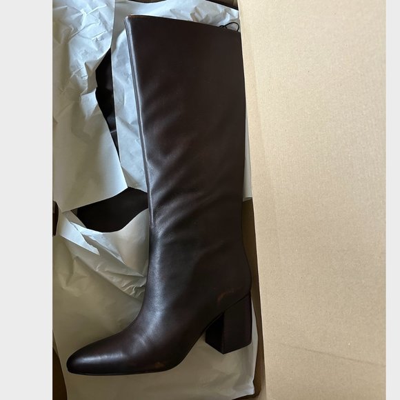 ZARA HEELED KNEE HIGH BOOTS - Picture 1 of 4